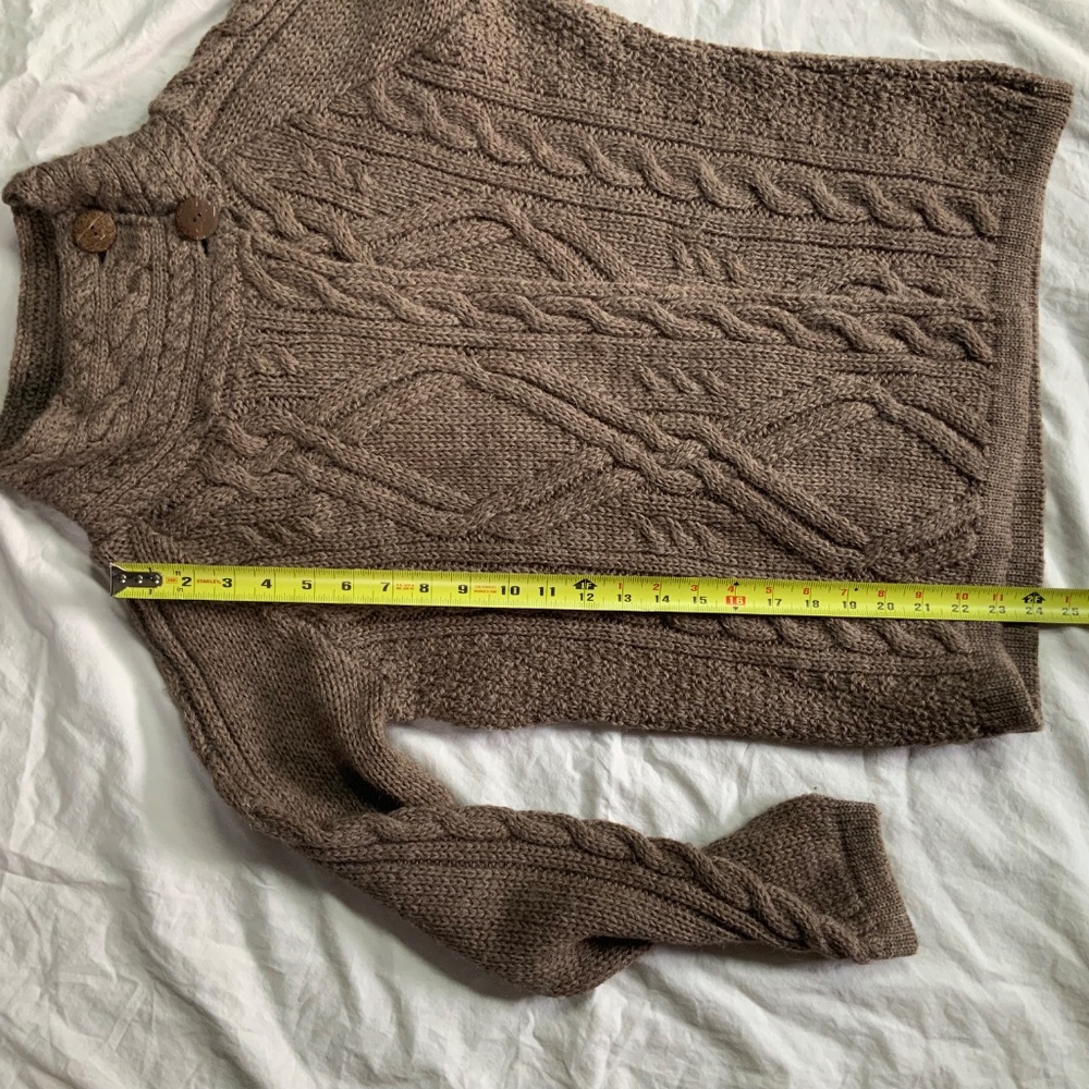 Open Front Wool Cable-Knit Cardigan from Highland Home Industries (medium) - Picture 7 of 13